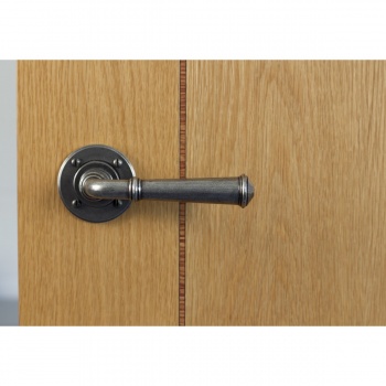 Pewter Regency Lever On Rose